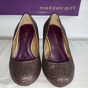 Womens MADDEN GIRL Glitter Heels size 8